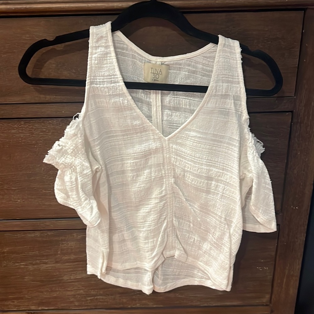 Anthropologie White off the should top